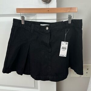 Mango Pleated Hem Mini Skirt
